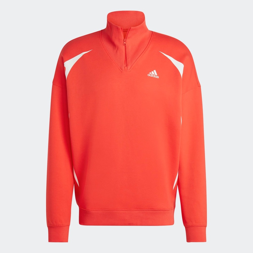 MEN’S ADIDAS COLORBLOCK QUARTER ZIP SWEATSHIRT SIZE L *NWT* rare color